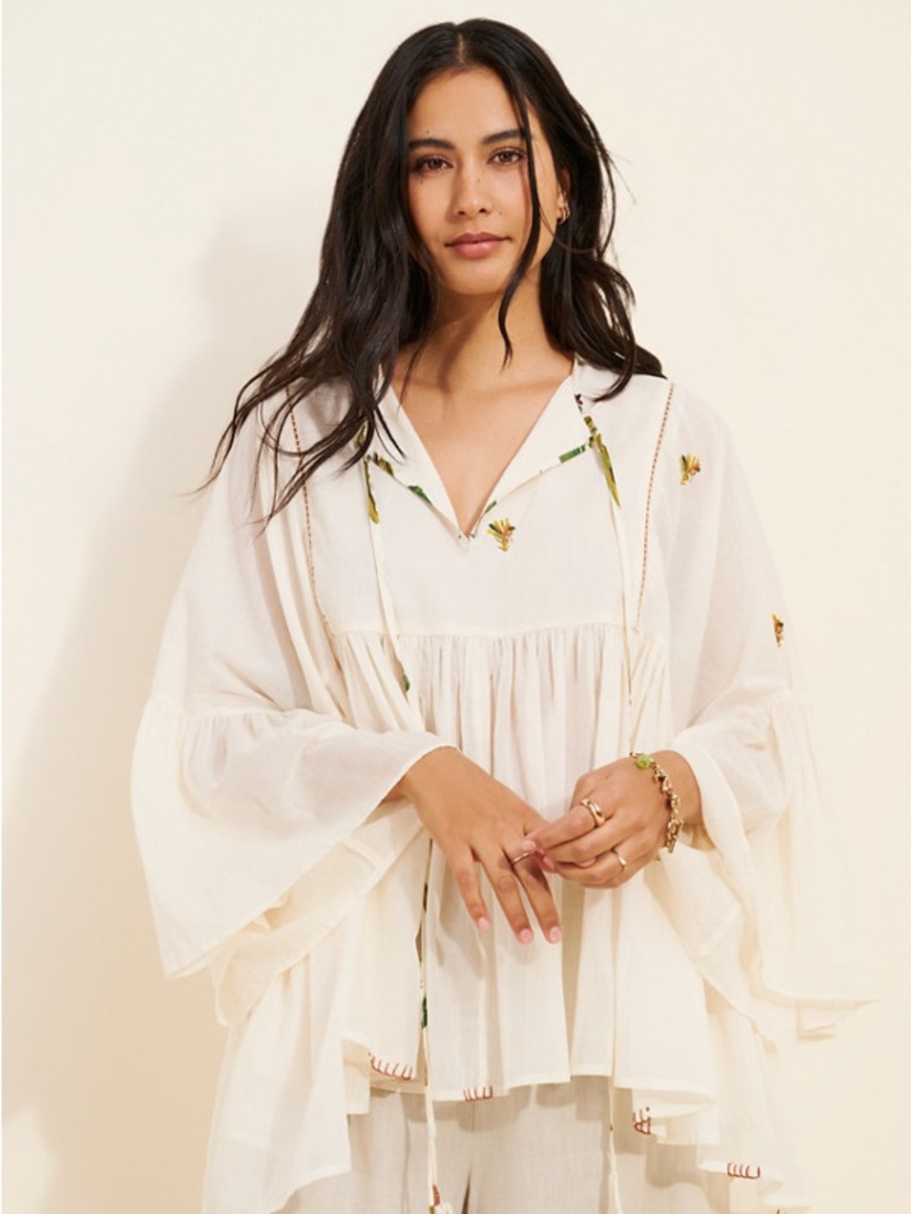 Oversized Jamandi Maya Boho Flowy Top Size Small (will fit Medium) NWOT